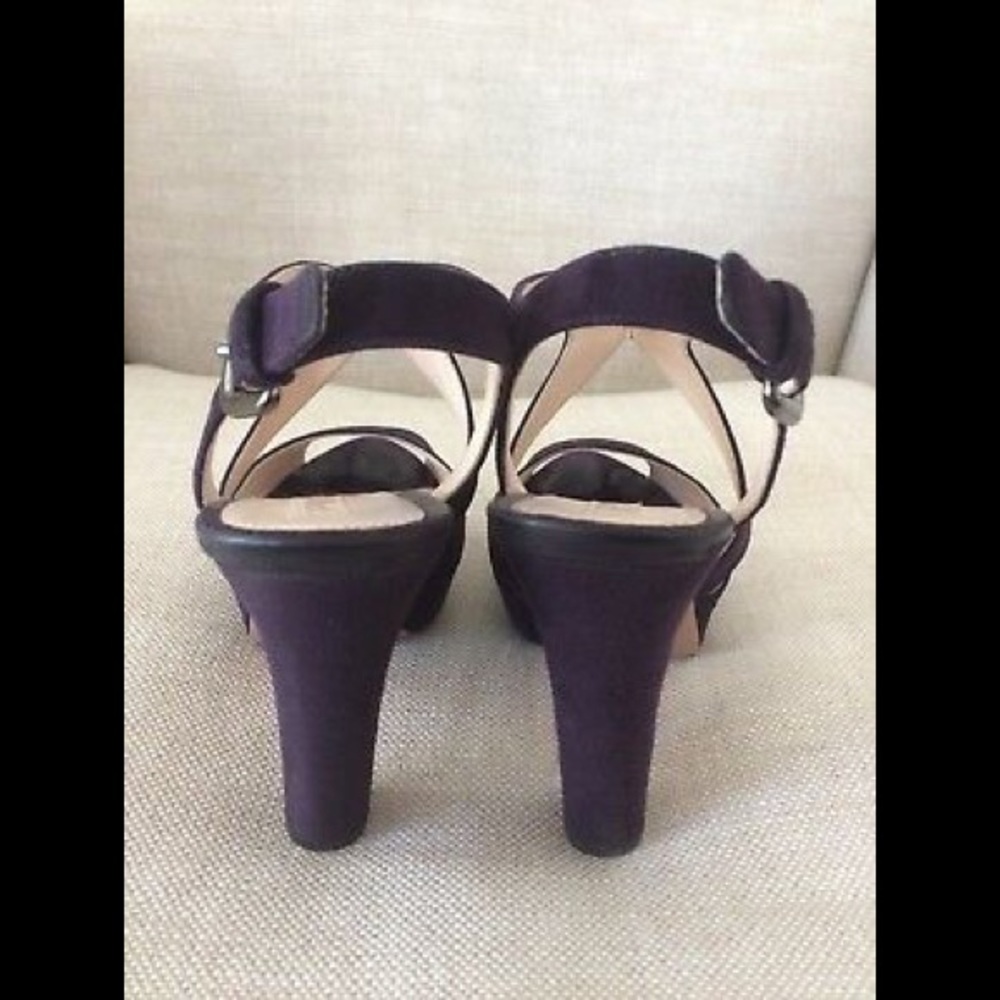 Prada Platform Sandals Block Heels Strappy Suede 6 - Picture 5 of 8